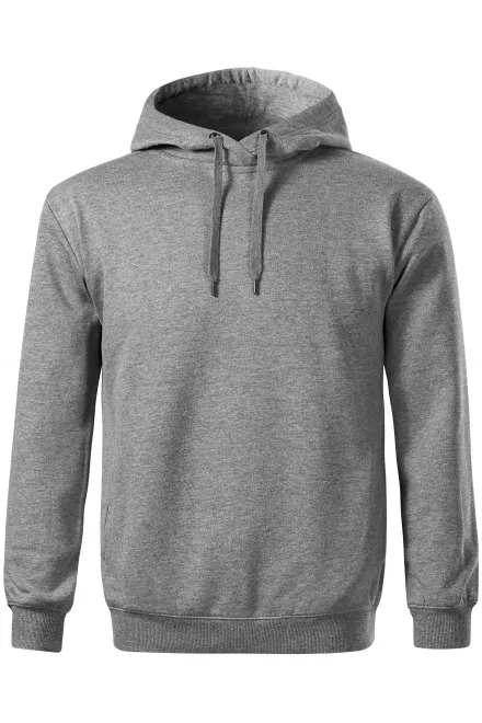 Bequemer Herren-Hoodie - dunkelgrauer Marmor, M