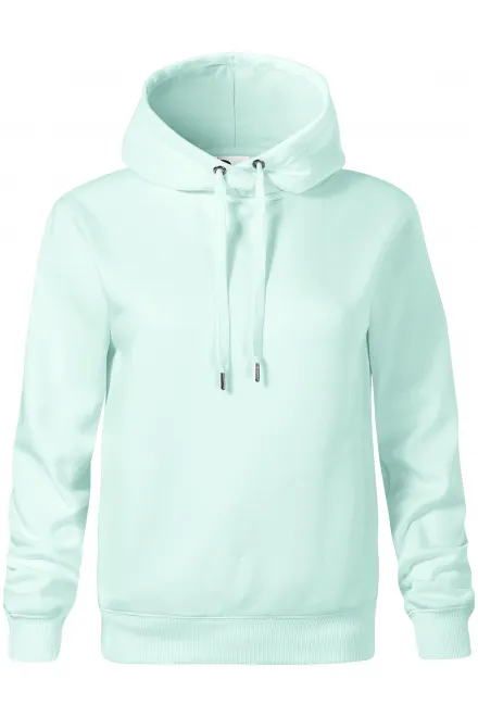 Bequemes Damen-Sweatshirt mit Kapuze - eisgrün, XS