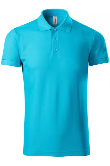 Bequemes Poloshirt für Herren - türkis, 3XL