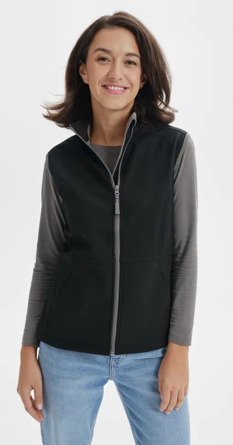 Damen eng anliegende Weste, schwarz Damen eng anliegende Weste, schwarz