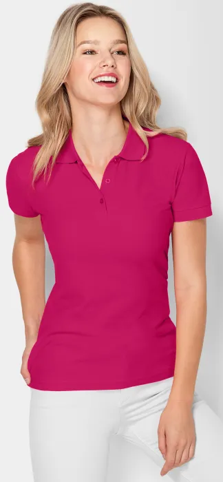 Damen eng anliegendes Poloshirt, lila