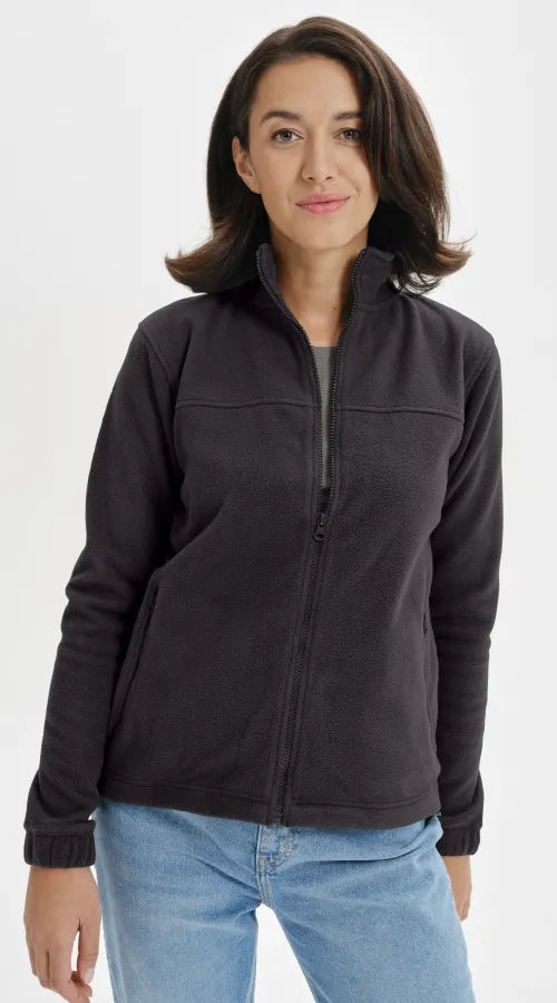Damen Fleecejacke, Ebenholz Grau Damen Fleecejacke, Ebenholz Grau