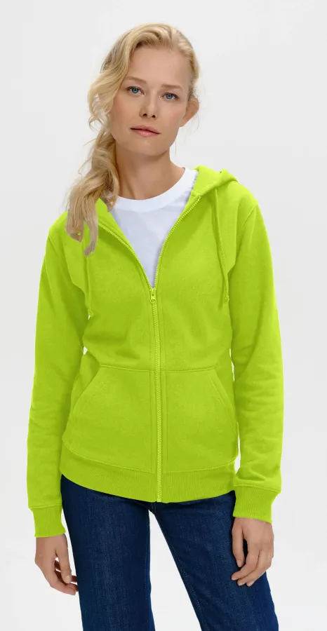 Damen Hoodie mit Kapuze, lindgrün Damen Hoodie mit Kapuze, lindgrün
