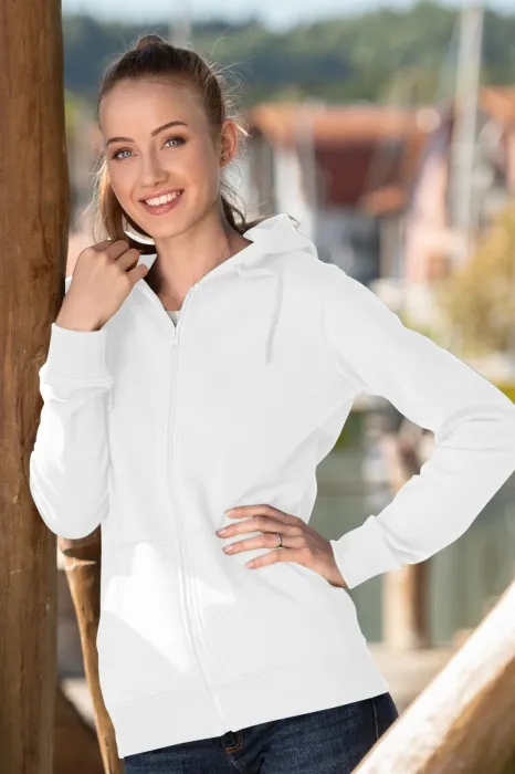 Damen Hoodie mit Kapuze, weiß