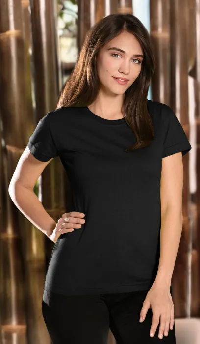 Damen klassisches T-Shirt, schwarz