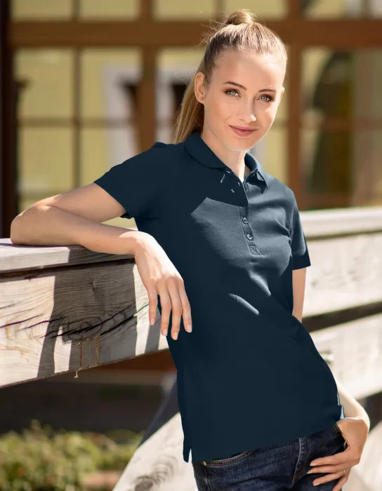 Damen Poloshirt, dunkelblau