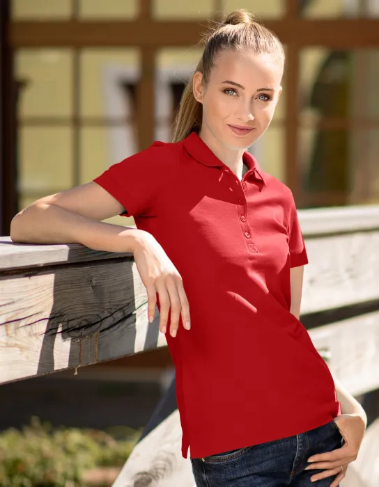 Damen Poloshirt, rot