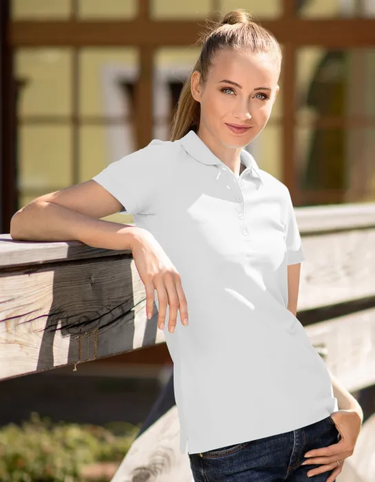 Damen Poloshirt, weiß