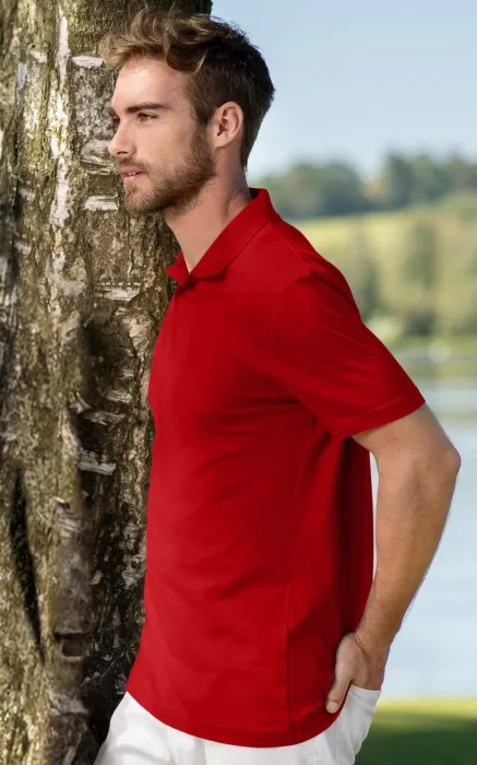 Einfaches Herren Poloshirt, rot