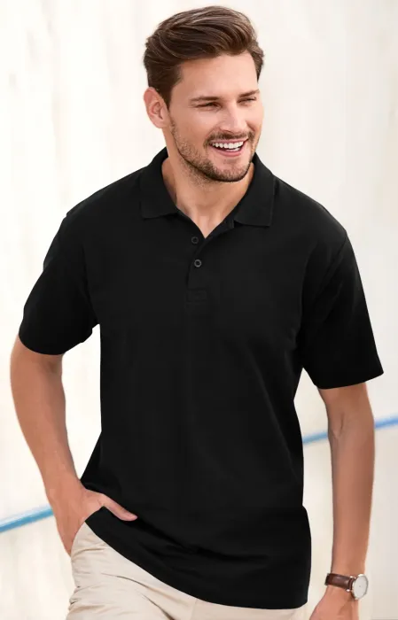 Elegantes Poloshirt für Herren, schwarz