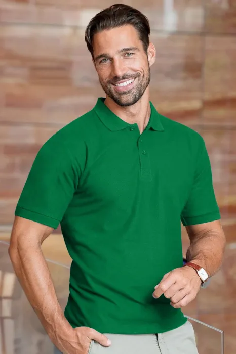 Gröberes Poloshirt für Herren, Grasgrün