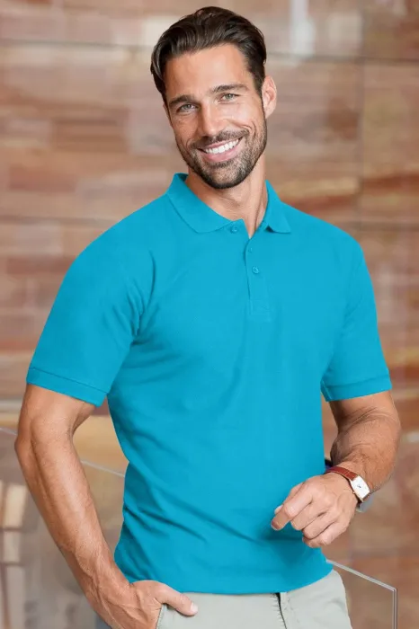 Gröberes Poloshirt für Herren, türkis