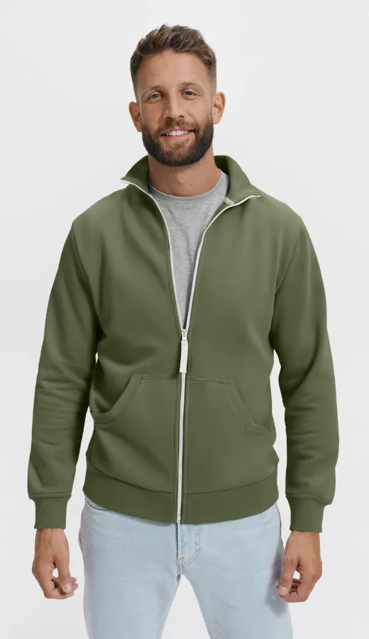 Herren Sweatshirt ohne Kapuze, khaki Herren Sweatshirt ohne Kapuze, khaki