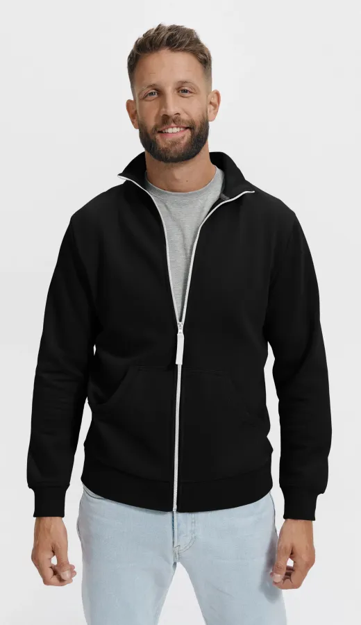 Herren Sweatshirt ohne Kapuze, schwarz Herren Sweatshirt ohne Kapuze, schwarz