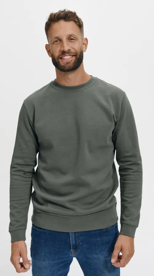 Herren/Kinder Sweatshirt ohne Kapuze, dunkler Schiefer Herren/Kinder Sweatshirt ohne Kapuze, dunkler Schiefer