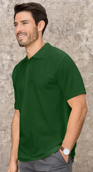 Loses Poloshirt der Männer, Flaschengrün