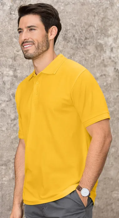 Loses Poloshirt der Männer, gelb