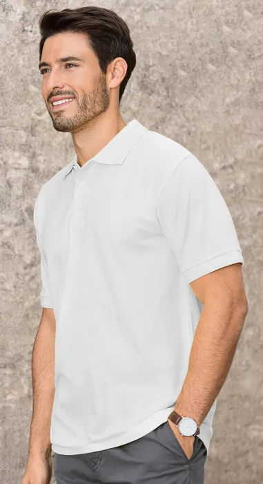 Loses Poloshirt der Männer, weiß