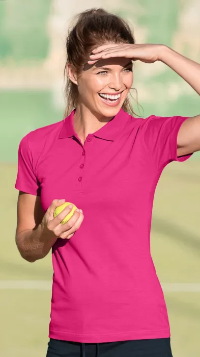 Slim Fit Poloshirt für Damen, lila