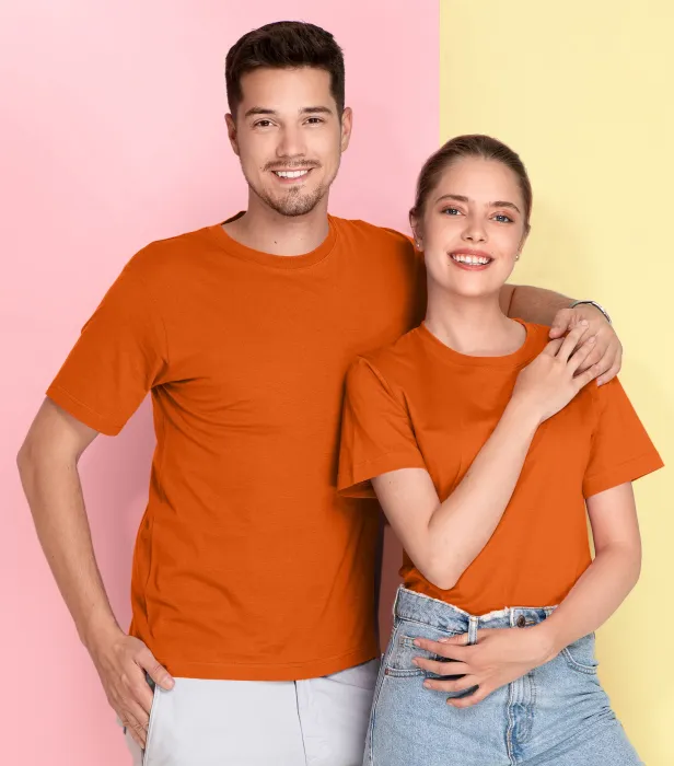 T-Shirt mit kurzen Ärmeln, orange