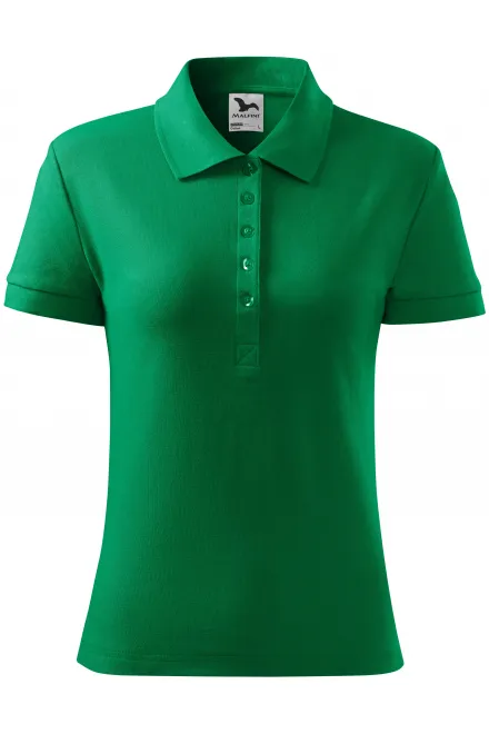 Damen einfaches Poloshirt - Grasgrün, XS