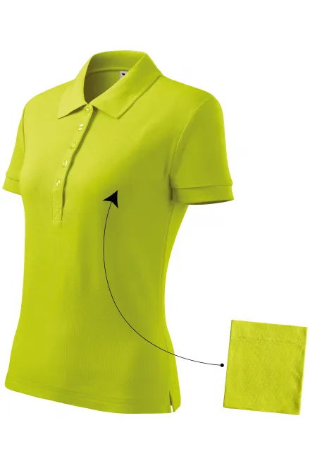 Damen einfaches Poloshirt, lindgrün