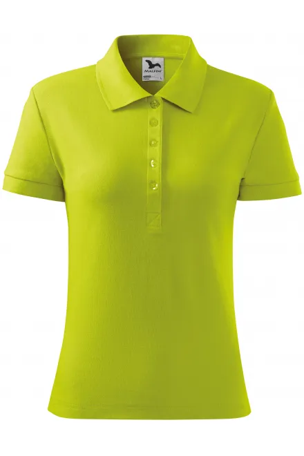 Damen einfaches Poloshirt - lindgrün, XS
