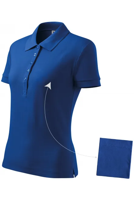 Damen einfaches Poloshirt, königsblau