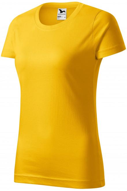Damen einfaches T-Shirt, gelb, Baumwoll-T-Shirts