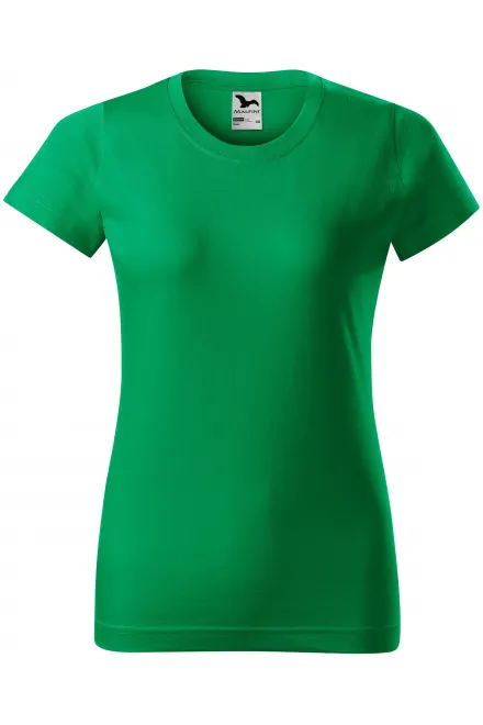 Damen einfaches T-Shirt - Grasgrün, XS