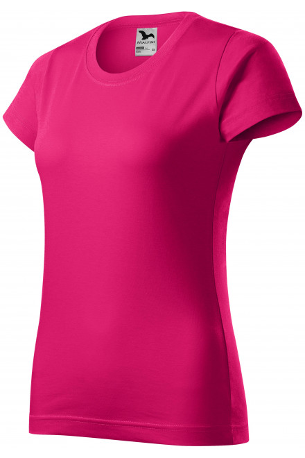 Damen einfaches T-Shirt, himbeere, rosa T-Shirts
