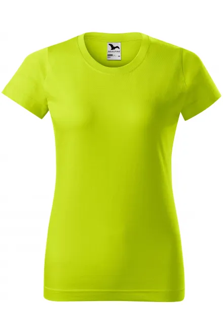 Damen einfaches T-Shirt - lindgrün, XS