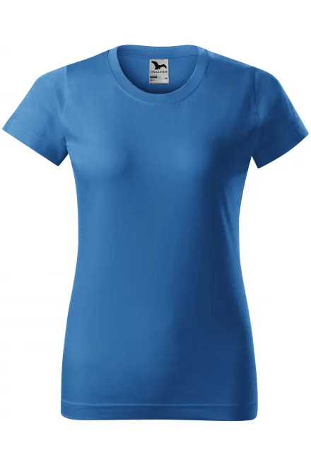 Damen einfaches T-Shirt - hellblau, XS