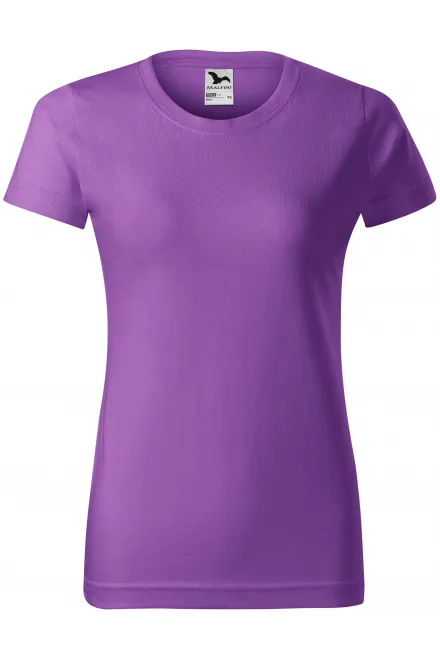 Damen einfaches T-Shirt - lila, XS