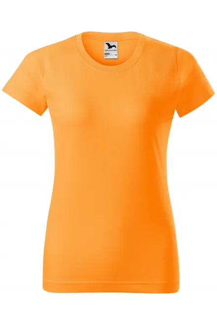 Damen einfaches T-Shirt - Mandarine, XS