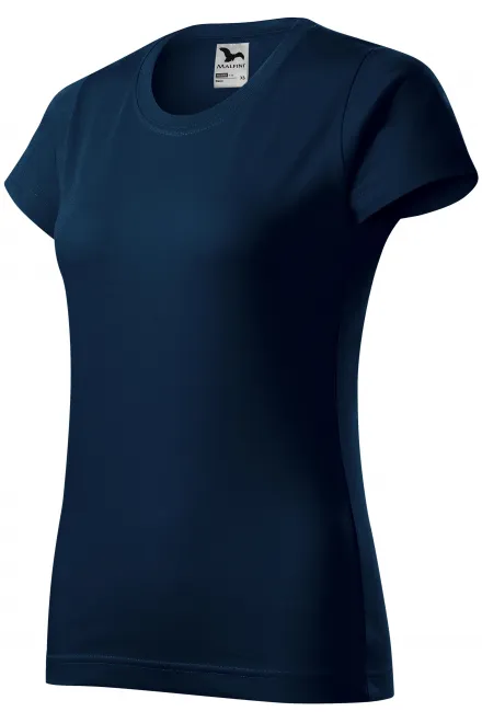 Damen einfaches T-Shirt, dunkelblau