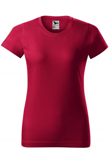 Damen einfaches T-Shirt - marlboro rot, XS