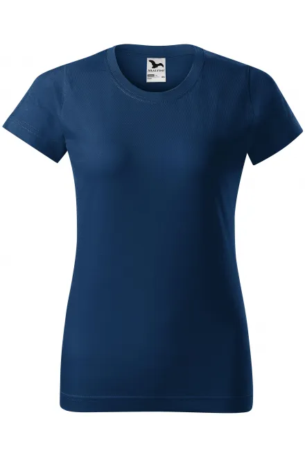 Damen einfaches T-Shirt - Mitternachtsblau, XS