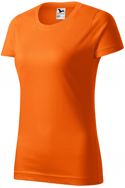 Damen einfaches T-Shirt, orange, T-Shirts mit kurzen Ärmeln