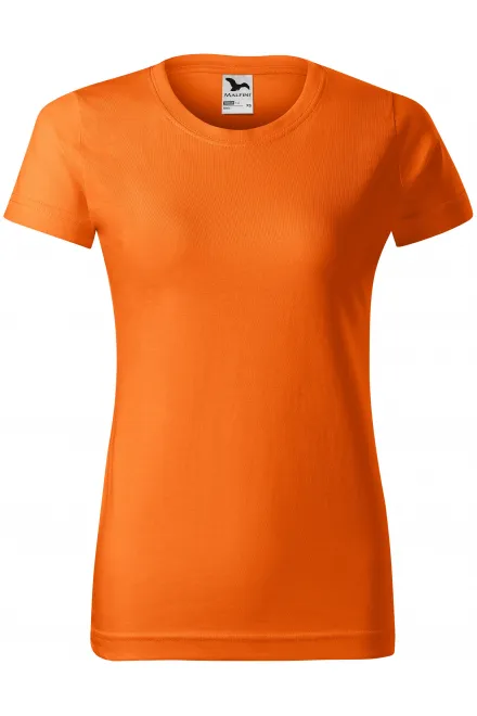 Damen einfaches T-Shirt - orange, XS