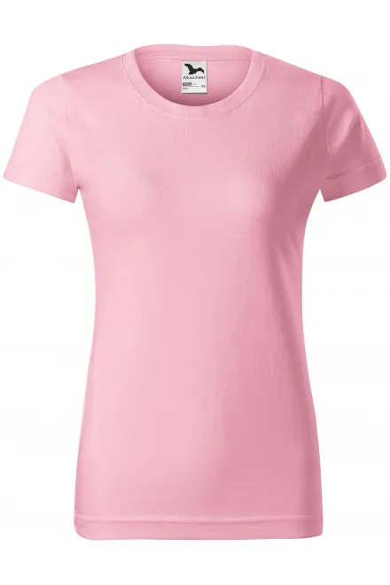 Damen einfaches T-Shirt - rosa, XS