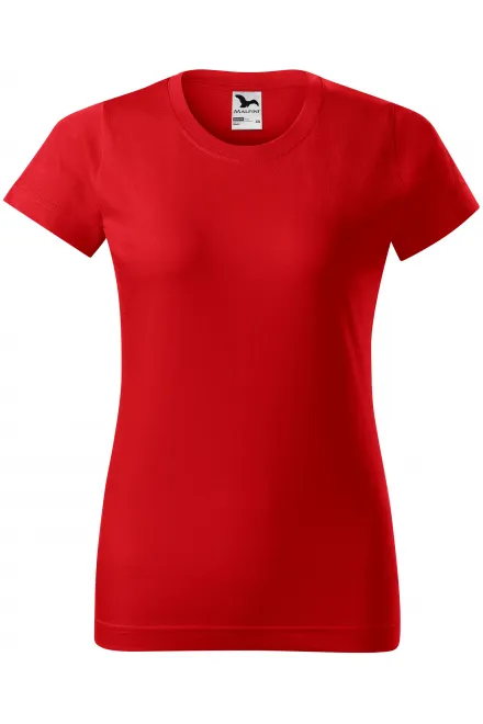 Damen einfaches T-Shirt - rot, XS