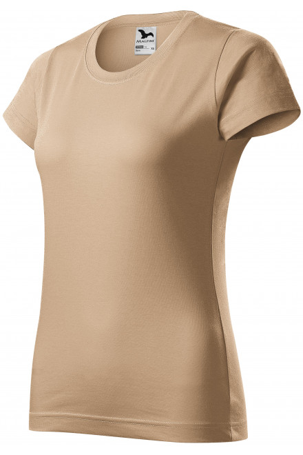 Damen einfaches T-Shirt, sandig, braune T-Shirts