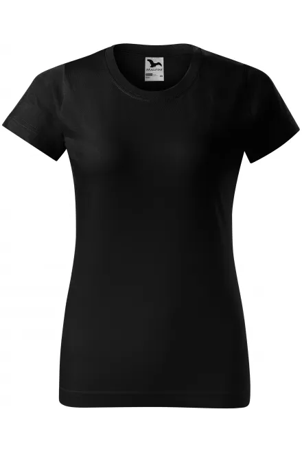 Damen einfaches T-Shirt - schwarz, XS