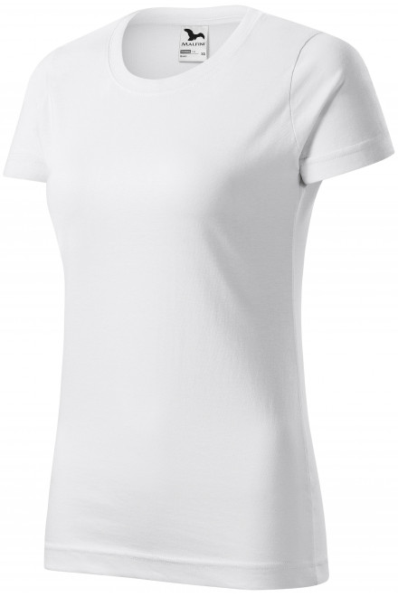 Damen einfaches T-Shirt, weiß, T-Shirts mit kurzen Ärmeln