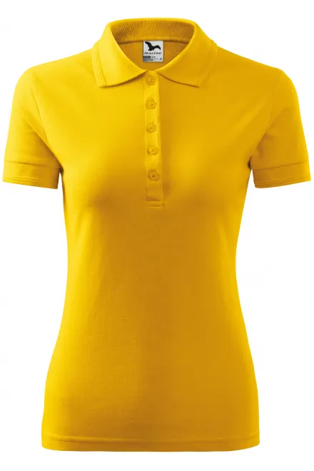Damen elegantes Poloshirt - gelb, S