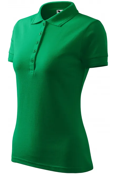Damen elegantes Poloshirt, Grasgrün