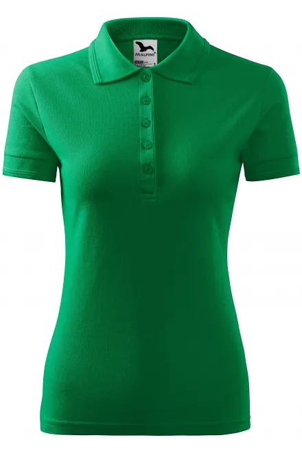 Damen elegantes Poloshirt - Grasgrün, S