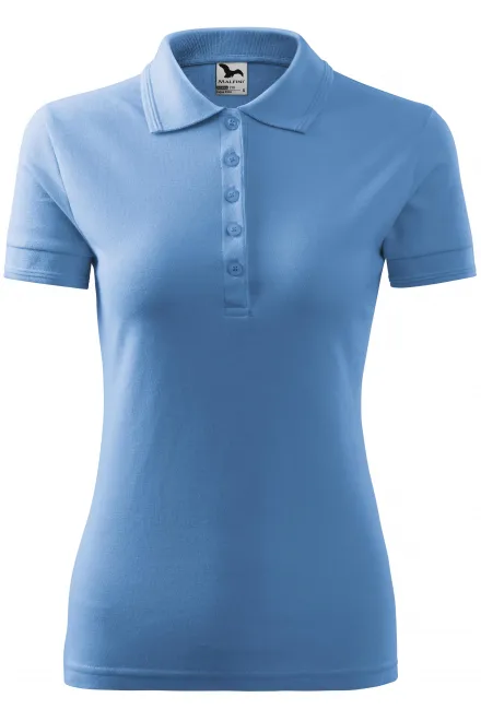 Damen elegantes Poloshirt - Himmelblau, S