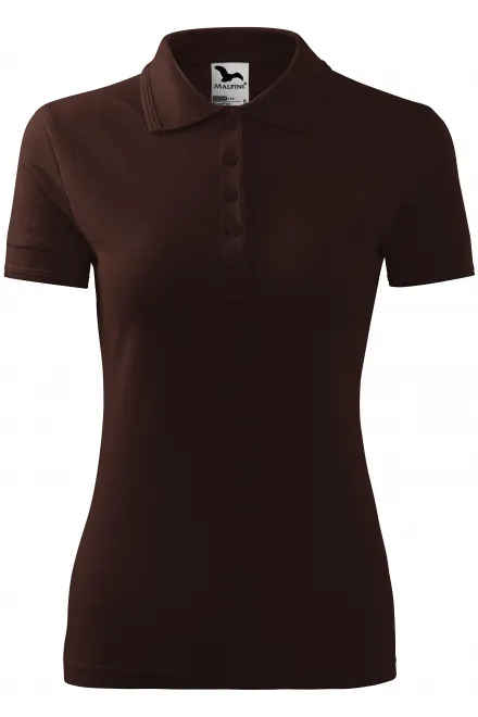 Damen elegantes Poloshirt - Kaffee, S